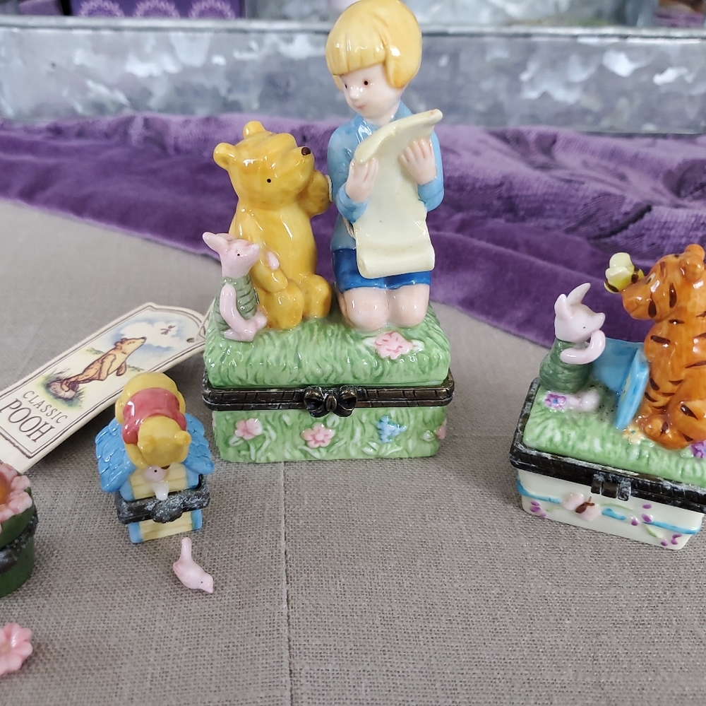 Classic Pooh Hinged Trinket Box Collection